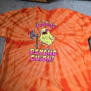 Orange Tie-Dye Graphic T-Shirt